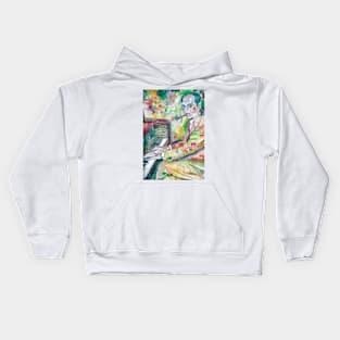 GEORGE GERSHWIN watercolor portrait Kids Hoodie